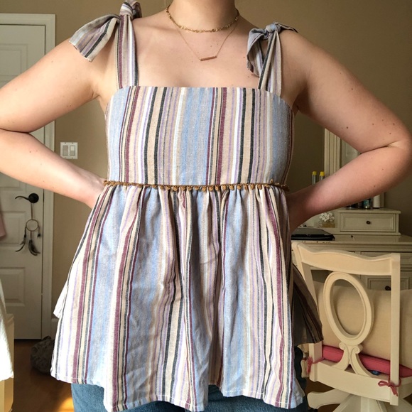 Altar’d State Striped Tank Top - Picture 1 of 8